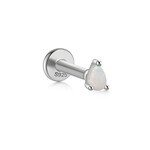Carriez Zilveren piercing mini druppel opaal