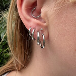 Carriez Zilveren oorringen klein - stainless steel