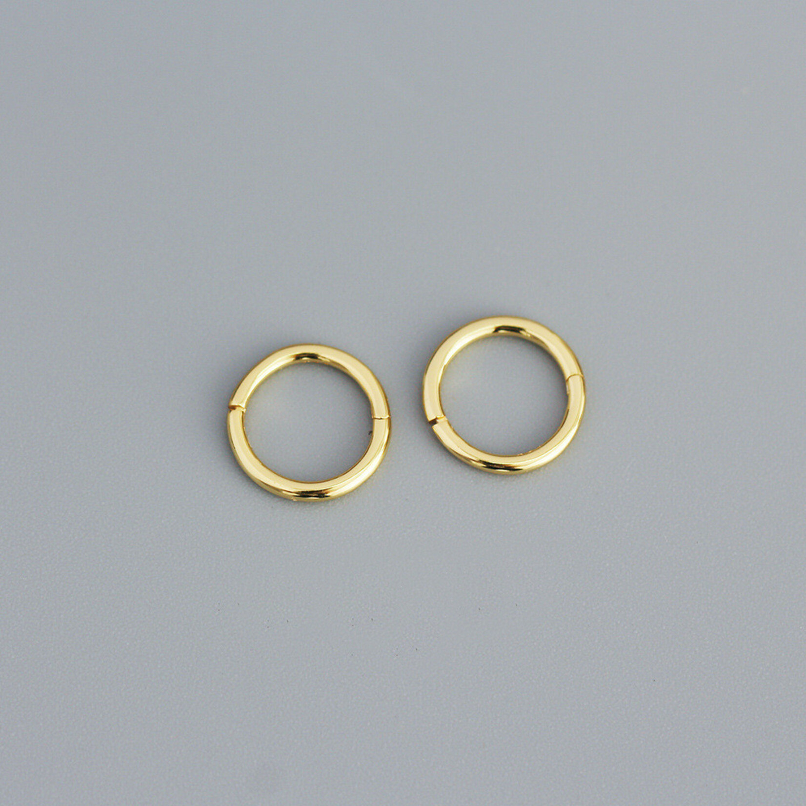 Carriez 925 zilveren geel goud vergulde piercing ringetjes 8 mm