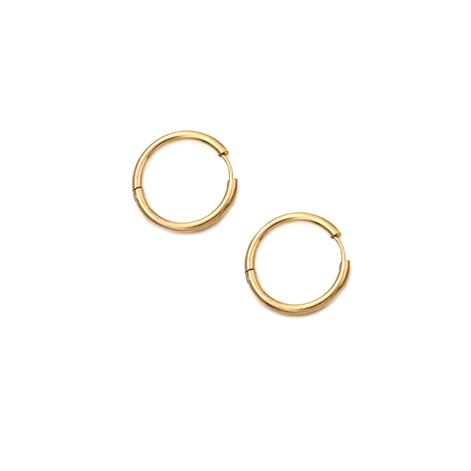Carriez Gold plated huggie oorringen 12-14-16 of 18 mm