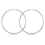 Carriez Zilveren oorringen groot - stainless steel