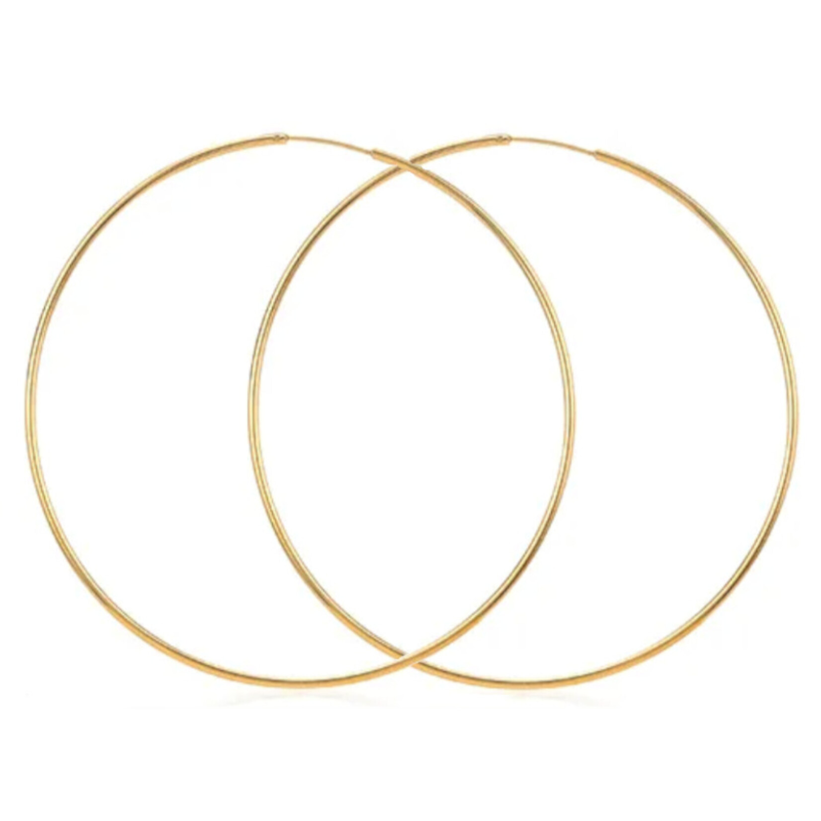Carriez Gold plated oorringen 40-50-60 of 70 mm groot