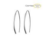 Carriez Zilveren haak oorhangers - stainless steel