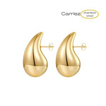 Carriez Druppel oorbellen goud  - stainless steel