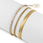 Carriez Gouden armbanden set - premium stainless steel