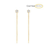 Carriez Sparkle doorhaaloorbellen - 925 zilver