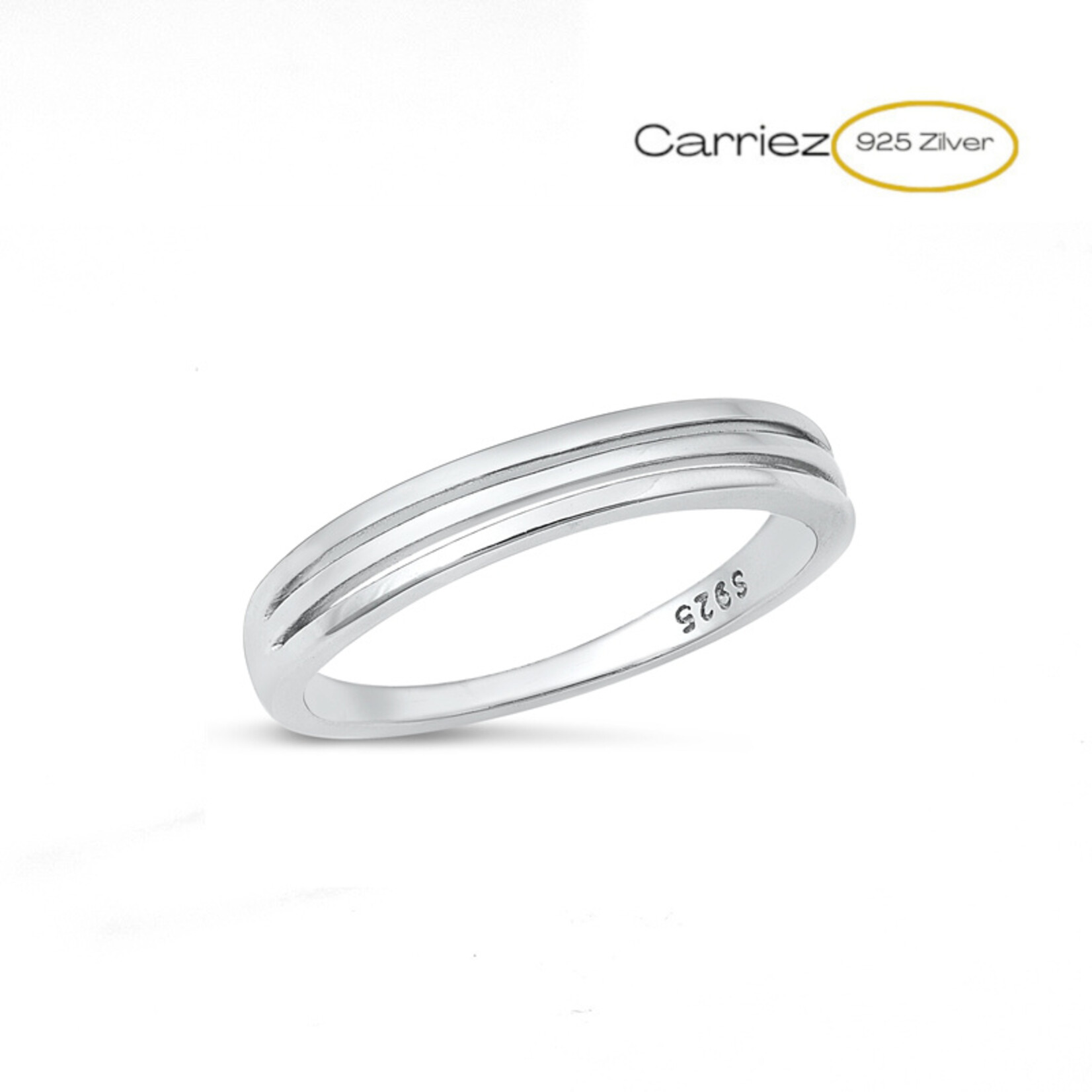 Carriez Drie lijnen ring - 925 zilver