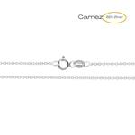 Carriez Zilveren ovale kabel ketting 45 cm - 925 zilver