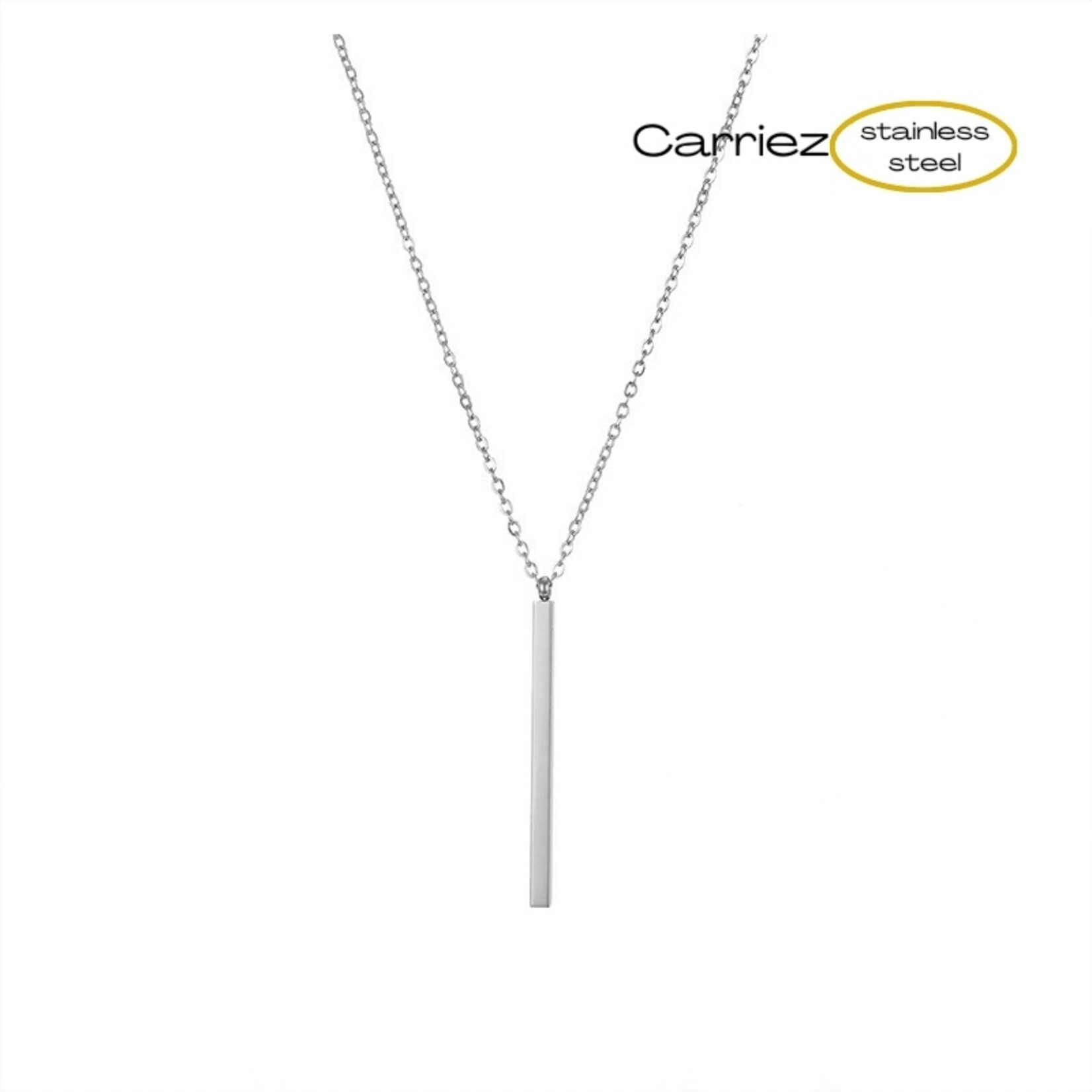 Carriez Staaf ketting goud of zilver - stainless steel