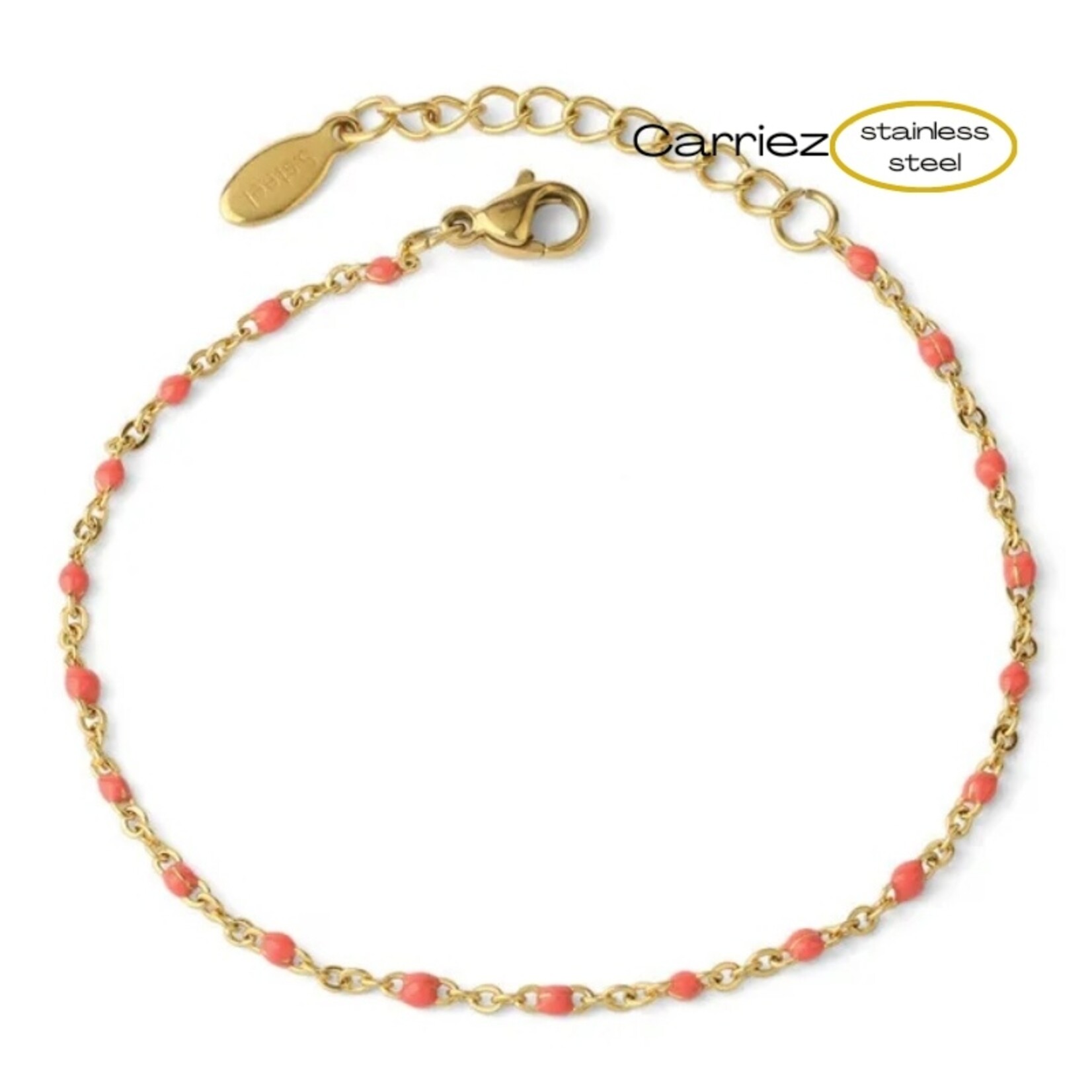 Carriez Retro armbandjes set van 3 goud- stainles steel