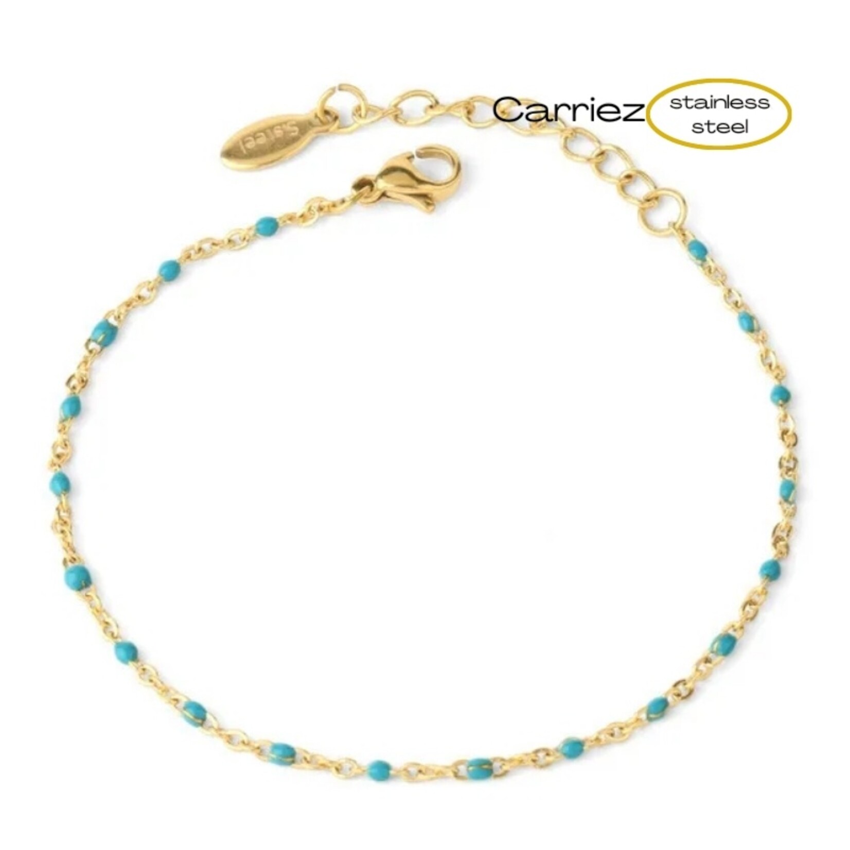 Carriez Retro armbandjes set van 3 goud- stainles steel