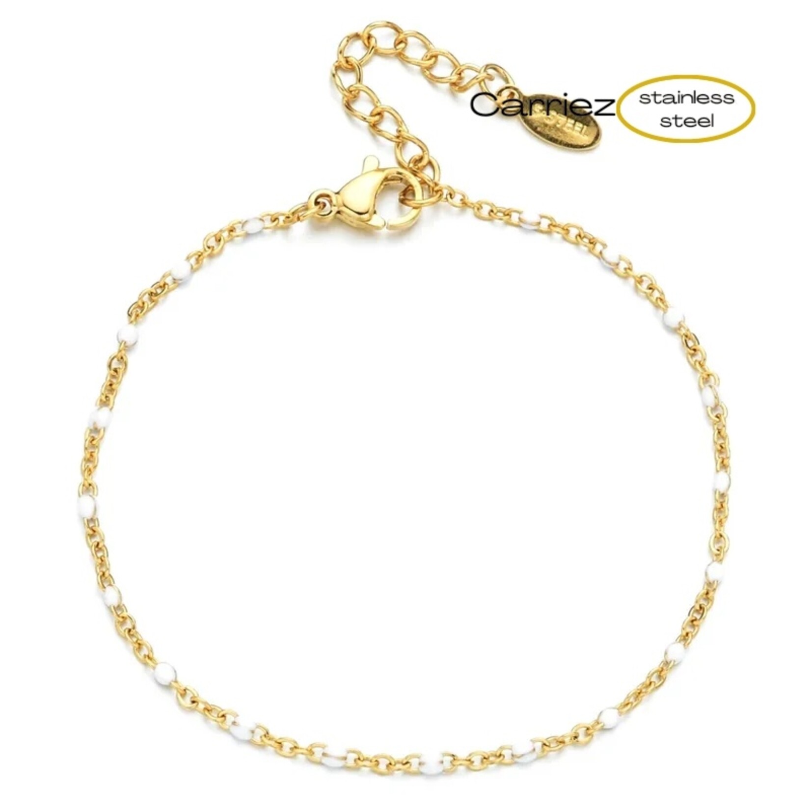 Carriez Retro armbandjes set van 3 goud- stainles steel