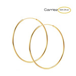 Carriez Gouden grote oorringen 50 mm - 925 zilver