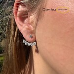 Carriez Heart jacket oorstekers - 925 zilver