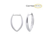 Carriez Ovale huggie oorringen - 925 zilver