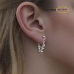 Carriez Balletjes dangle oorstekers - 925 zilver
