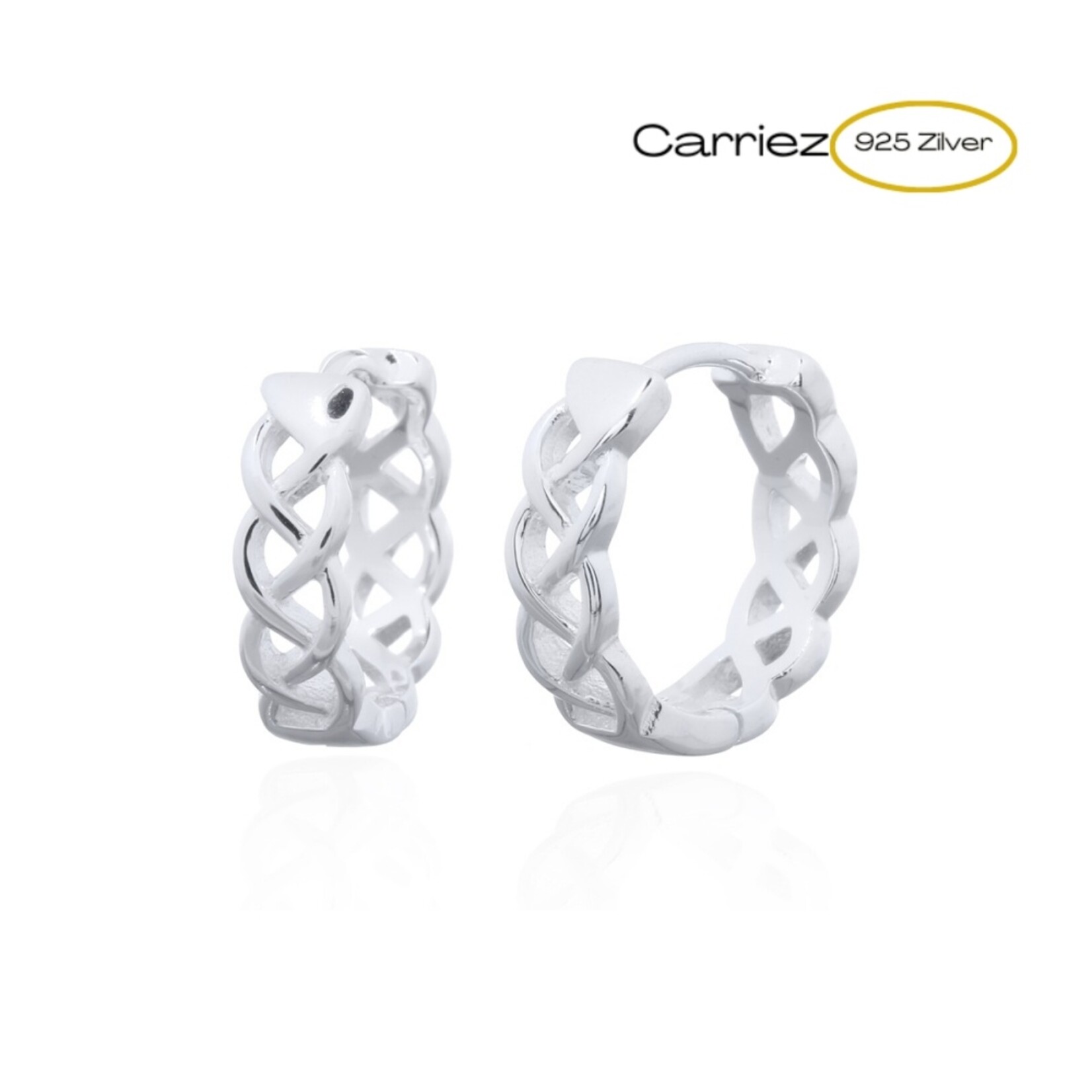 Carriez 925 Zilveren Keltische knoop oorringen