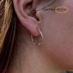 Carriez Zilveren facet oorringen - 925 zilver