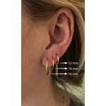 Carriez Gold plated oorringen 14 16 of 18 mm  - 925 zilver