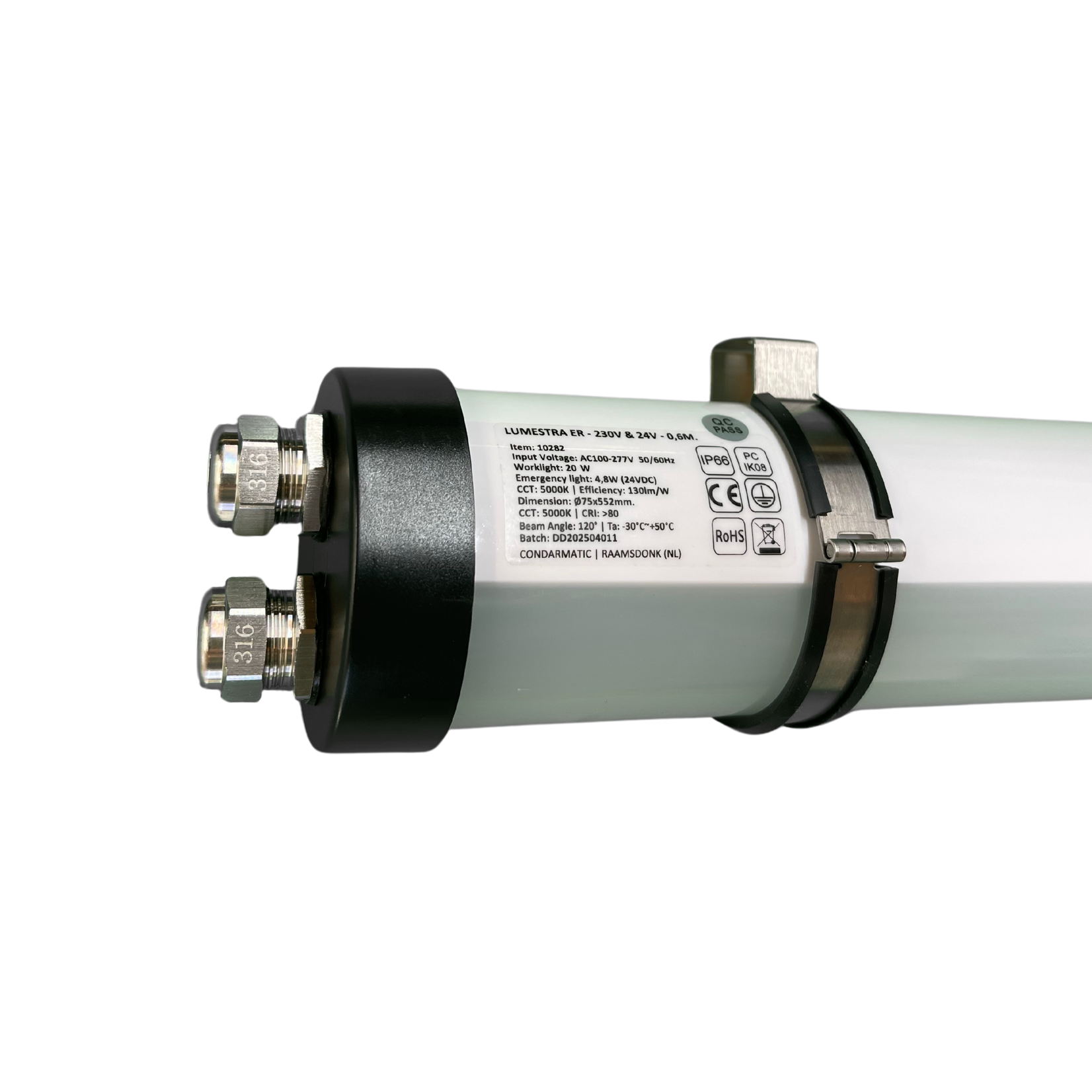 LUMESTRA ER - 0,6M - 230V WERK- & 24V NOODVERLICHTING -  MACHINEKAMERVERLICHTING