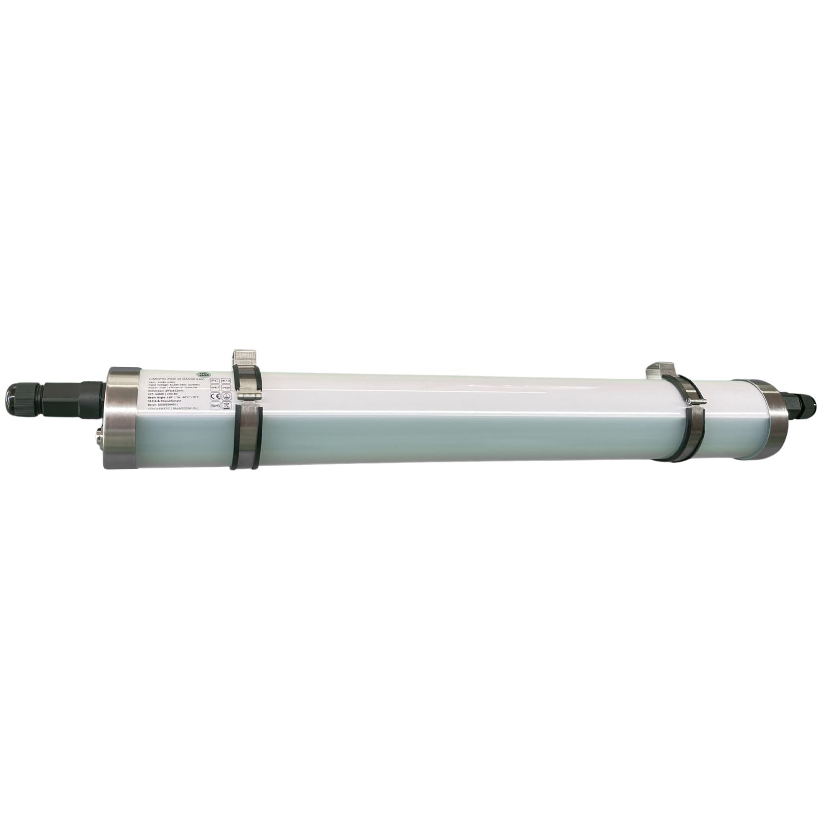 LUMESTRA IP69K HIGH RESISTANCE MARINE – PC – 0,6M. – LINE - -40°C tot +70°C