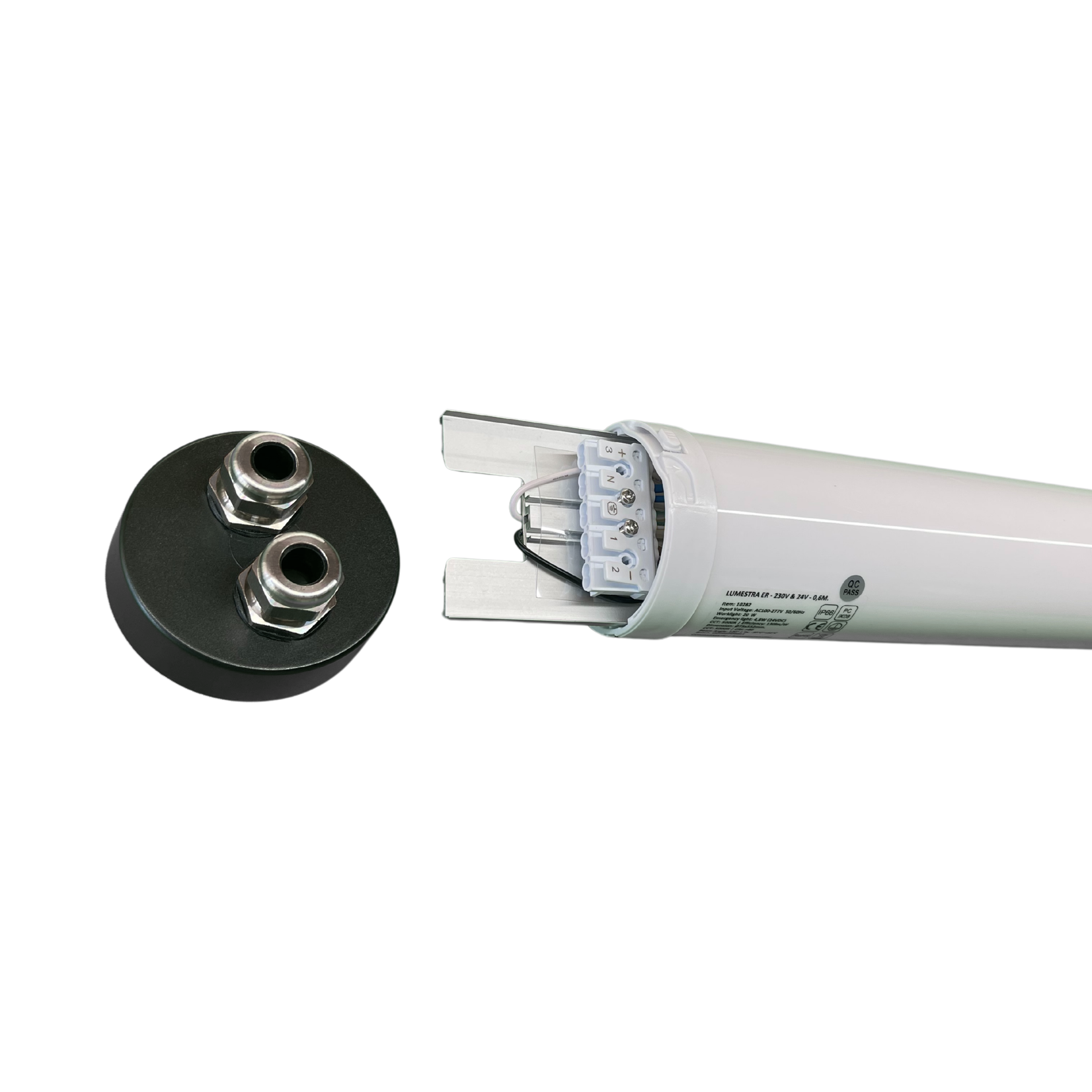 LUMESTRA ER - 0,6M - 230V WERK- & 24V NOODVERLICHTING -  MACHINEKAMERVERLICHTING