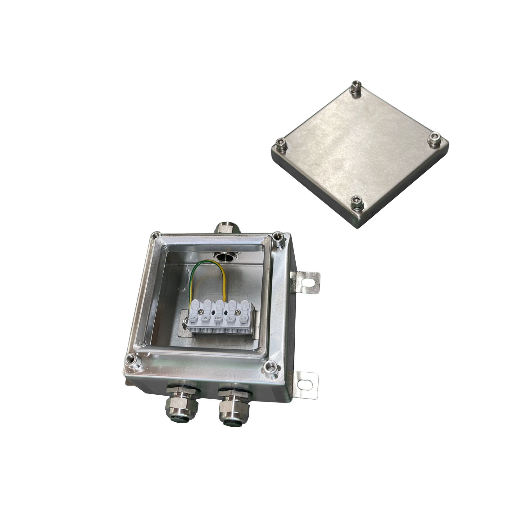 KABELDOOS RVS 316 - IP66 - 3 KABELWARTELS
