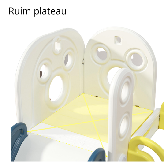 Union-Play Binnen glijbaan en schommel Toren geel