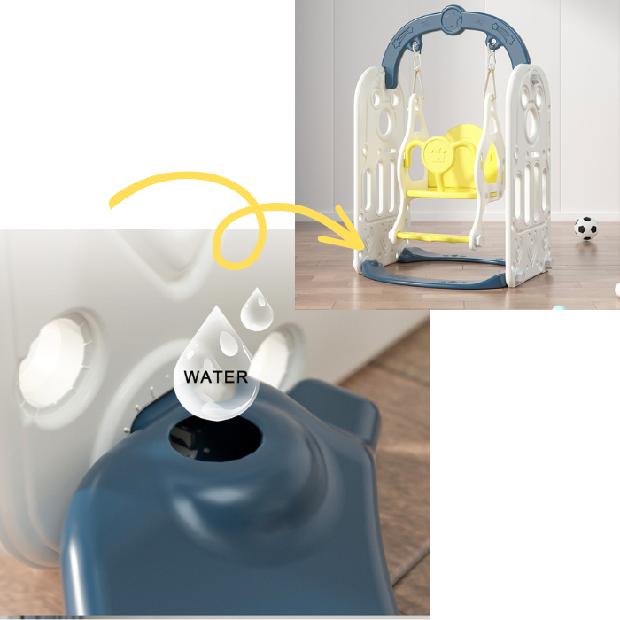 Union-Play Binnen glijbaan en schommel Toren geel