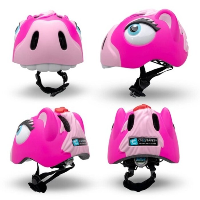 Crazy Safety Kinder helm roze paard