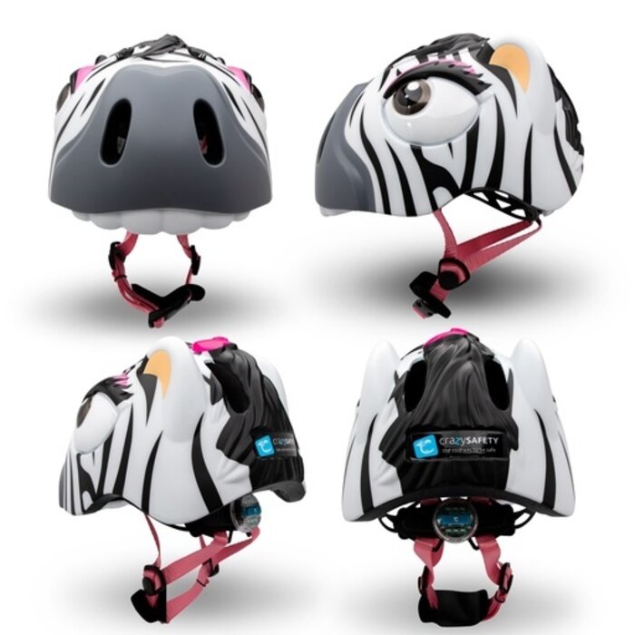 Crazy Safety Kinder Helm - Zebra
