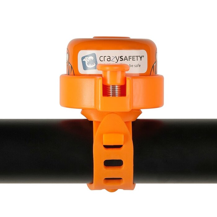 Crazy Safety Fietsbel - oranje tijger