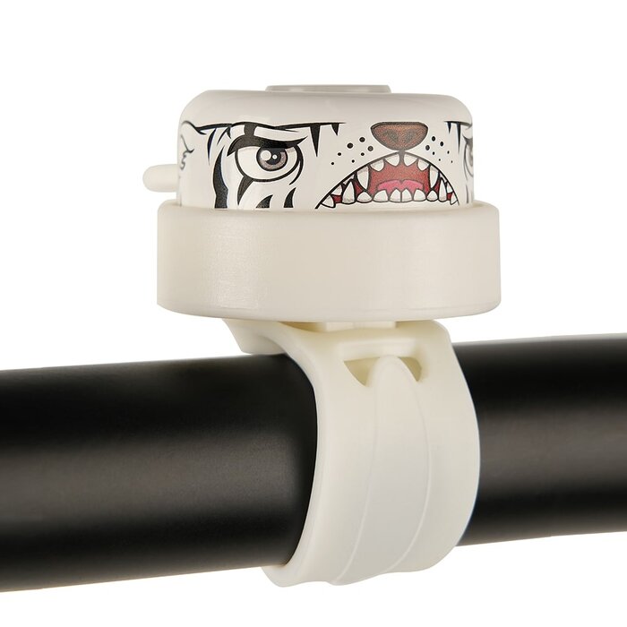 Crazy Safety Bicycle bell - white tiger