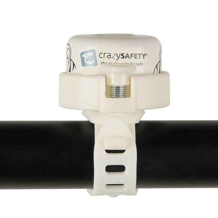 Crazy Safety Fahrradklingel - weißer Tiger