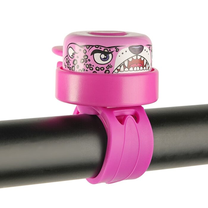 Crazy Safety Bicycle bell - pink leopard