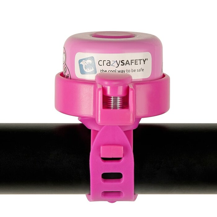 Crazy Safety Bicycle bell - pink leopard