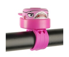 Crazy Safety Fietsbel  - roze haai
