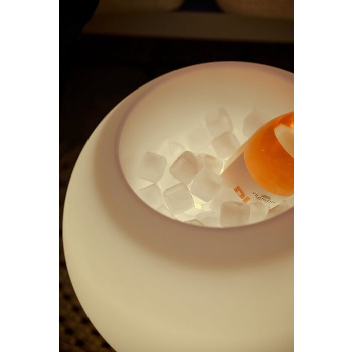 Kooduu Kooduu - Sphere Wijnkoeler - Bluetooth Speaker - Led Lamp - Bronskleurig