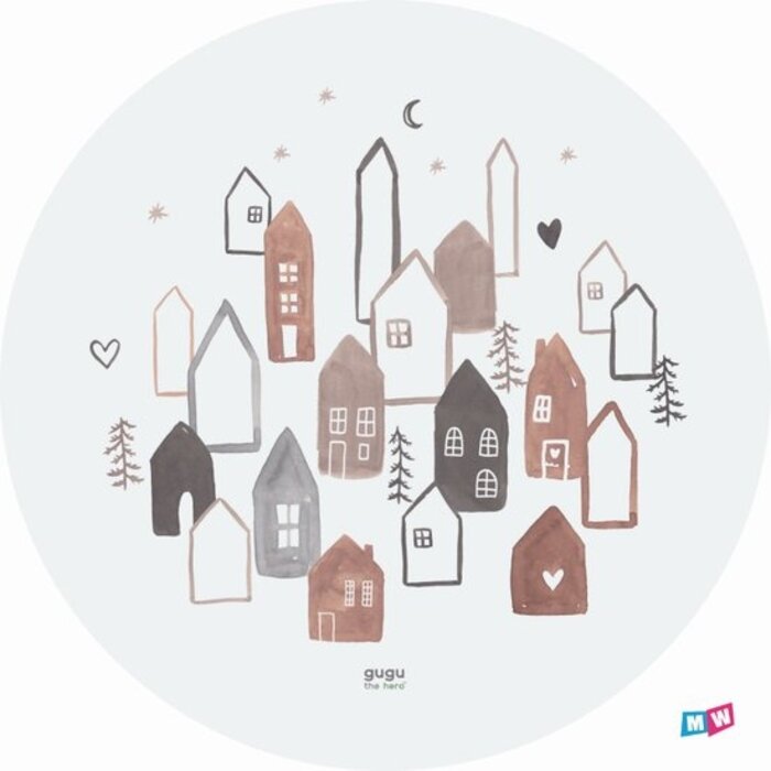 GuGu the Hero GuGu the Hero -  Scandi Town rund 120 cm – Spielmatte