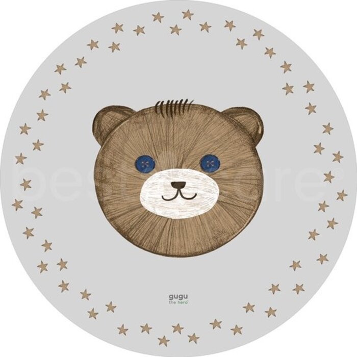GuGu the Hero Premium Spielmatte Teddy rund 120cm - Kinderzimmer Ma