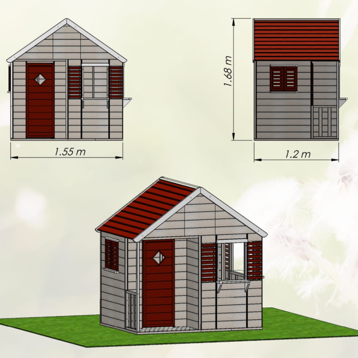 Spielhaus aus Holz - Copy