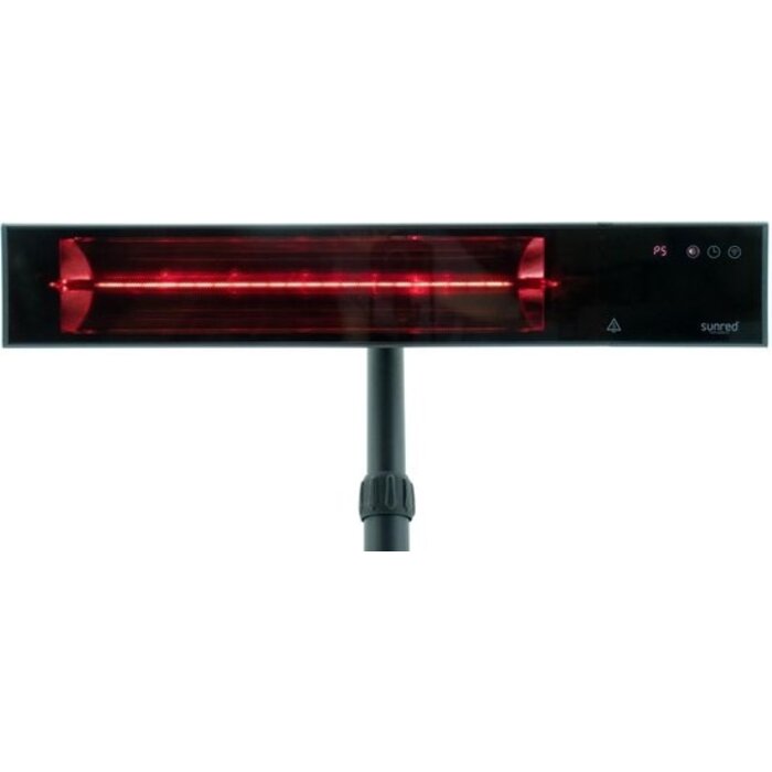 Sunred - Schwarz - Standmodell - Terrassenheizer - Infrarotstrahlung - 2000 W