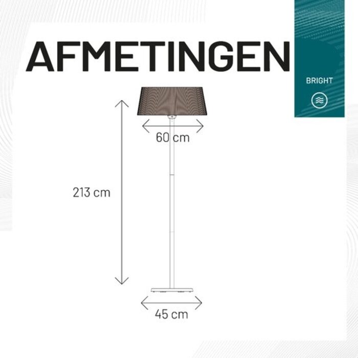 Sunred – Artix Corda - Standing model - Patio heater - Infrared radiation