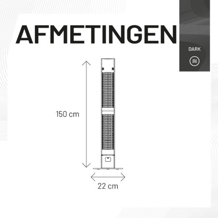 Sunred - Valencia - Schwarz - Standmodell - Terrassenheizer