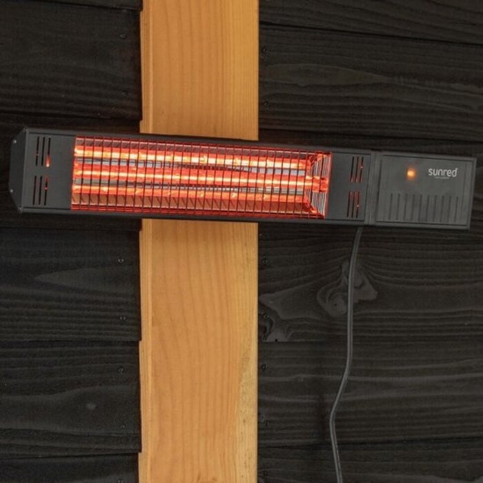 Sunred – Fortuna – Black – Wall model – Patio heater – Halogen rose gold technology