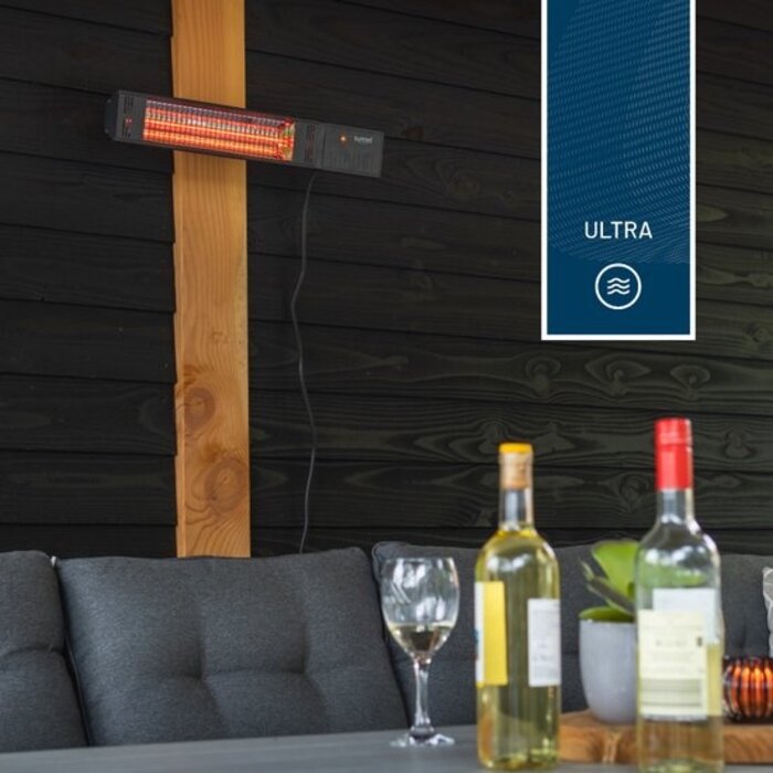 Sunred – Fortuna – Black – Wall model – Patio heater – Halogen rose gold technology