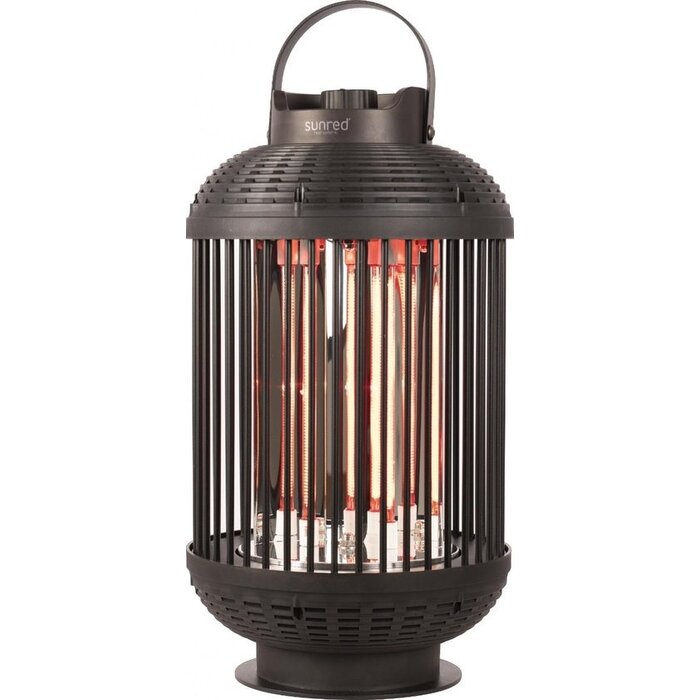 Sunred - Zwart – Tafelmodel - Terrasverwarmer – Carbon rosé goud technologie