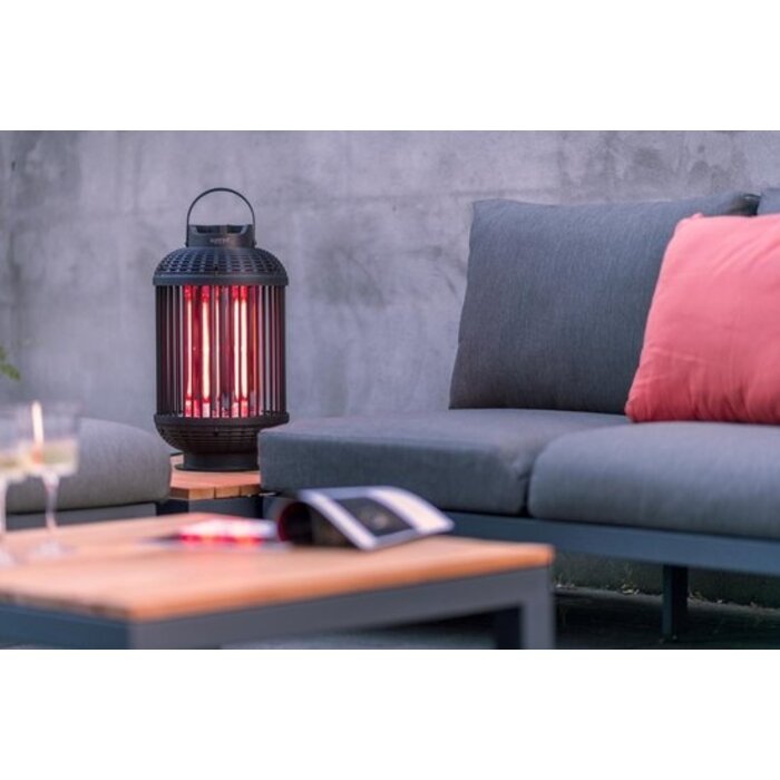 Sunred - Zwart – Tafelmodel - Terrasverwarmer – Carbon rosé goud technologie