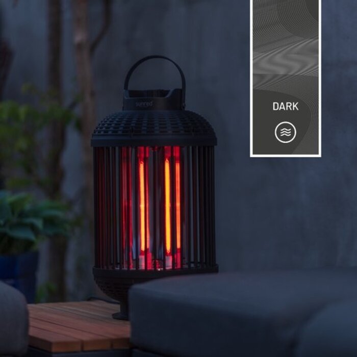 Sunred - Zwart – Tafelmodel - Terrasverwarmer – Carbon rosé goud technologie