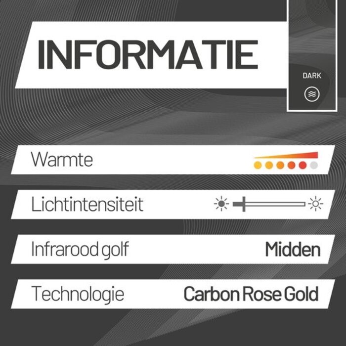 Sunred – Schwarz – Wandmodell – Terrassenheizung – Carbon-Roségold-Technologie
